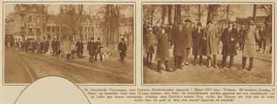 872466 Collage van 2 foto's betreffende het 15-jarig bestaan van de Utrechtsche Vereeniging voor Duitsche ...